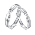 S925 silver diamond couple ring