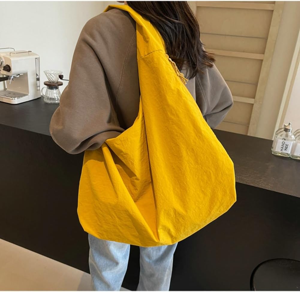 Women Slouchy Hobo Bag - Large Nylon Shoulder Crossbody Tote Handbag