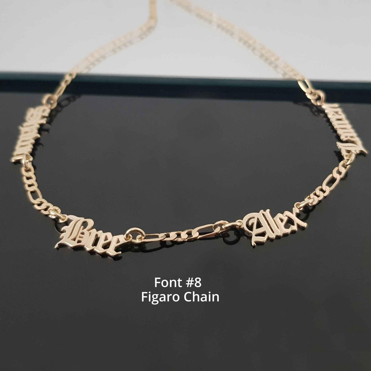 Custom Multiple Name Necklace with Chain Options