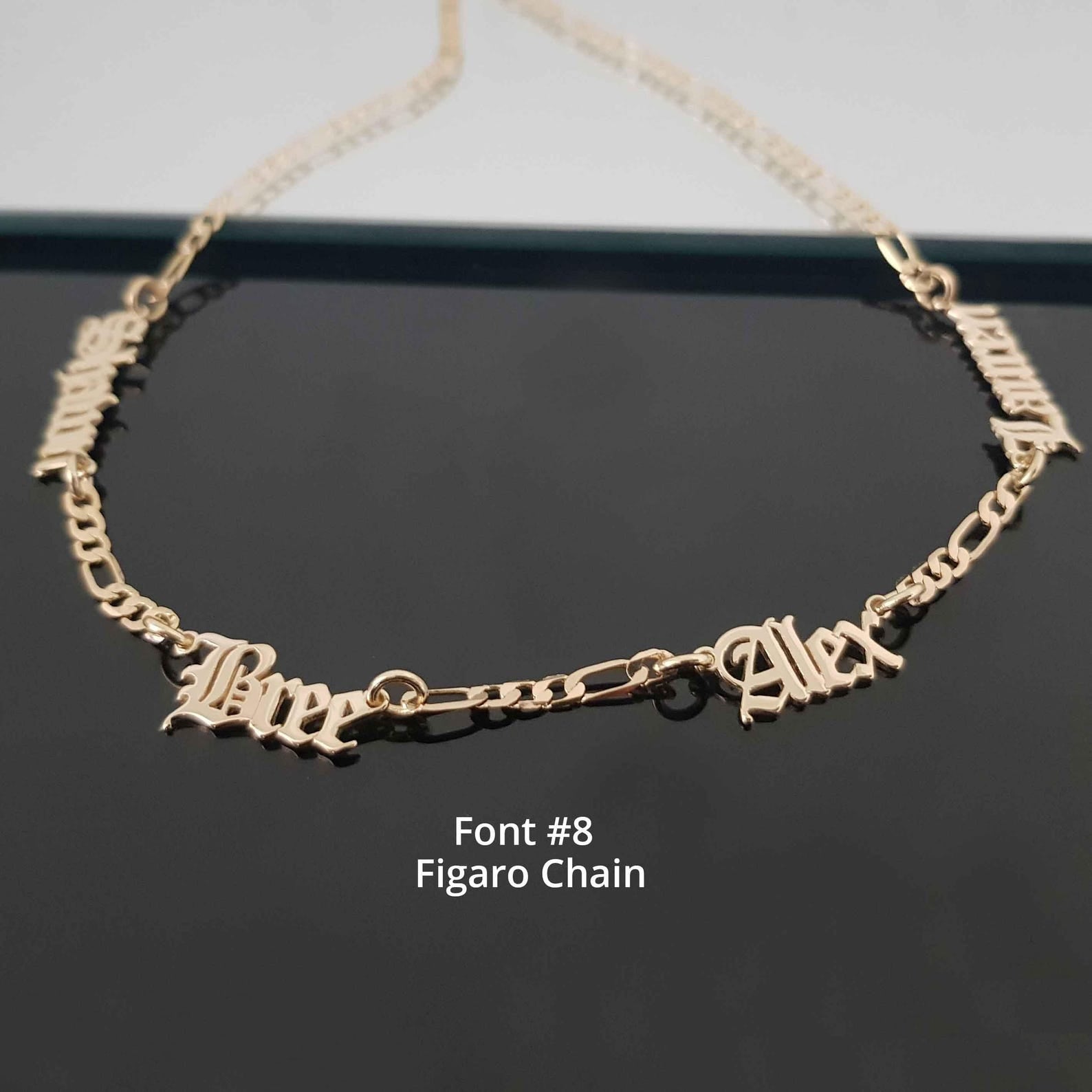Custom Multiple Name Necklace with Chain Options