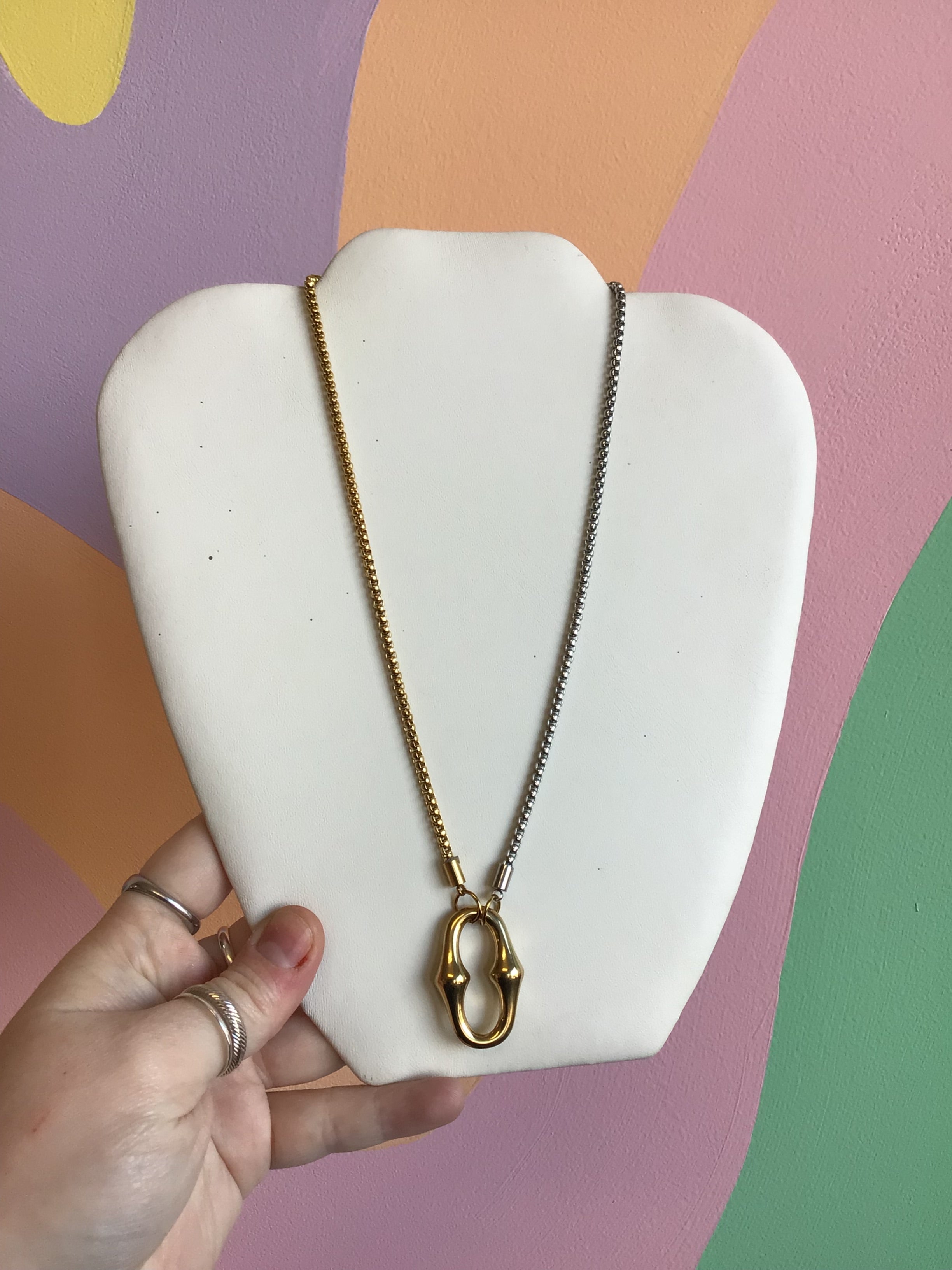 Mixed Metal Intense Titanium Necklace