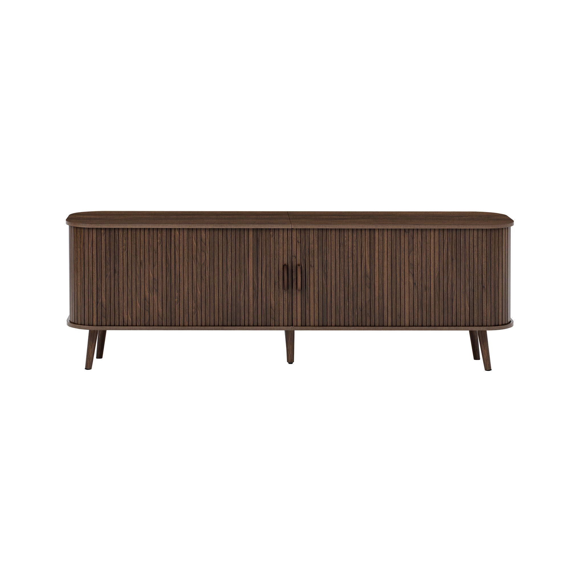 70" TV Stand, Media Center With Ample Storage - Dark Brown