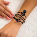 Sweet and Cool Black Halloween Coin Charm Bracelet