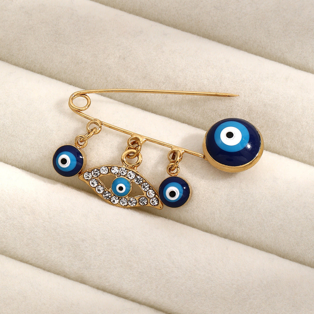 Evil Eye Hand Brooch Pin