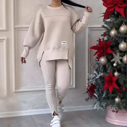 Women's Solid Color 2-Piece Set
