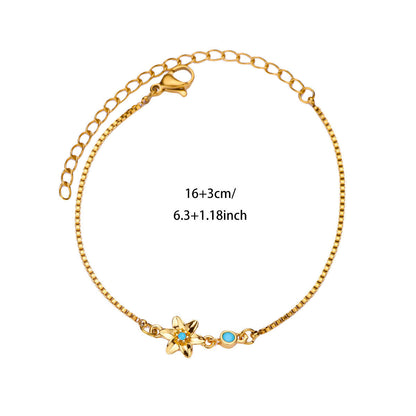 18 Gold December Birth Flower Bracelet