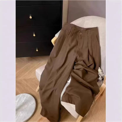 Women's Loose Flowing Straight-Leg Floor-Length Pants