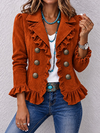 Women's Buttoned Long-Sleeve Cardigan Jacket