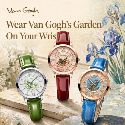 Van Gogh Women's Artistic Quartz Watch Leather Strap