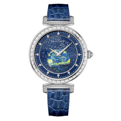 VAN GOGH Geneva Series Small Seconds Hand Leather Strap Quartz Wrist Women's Watch
