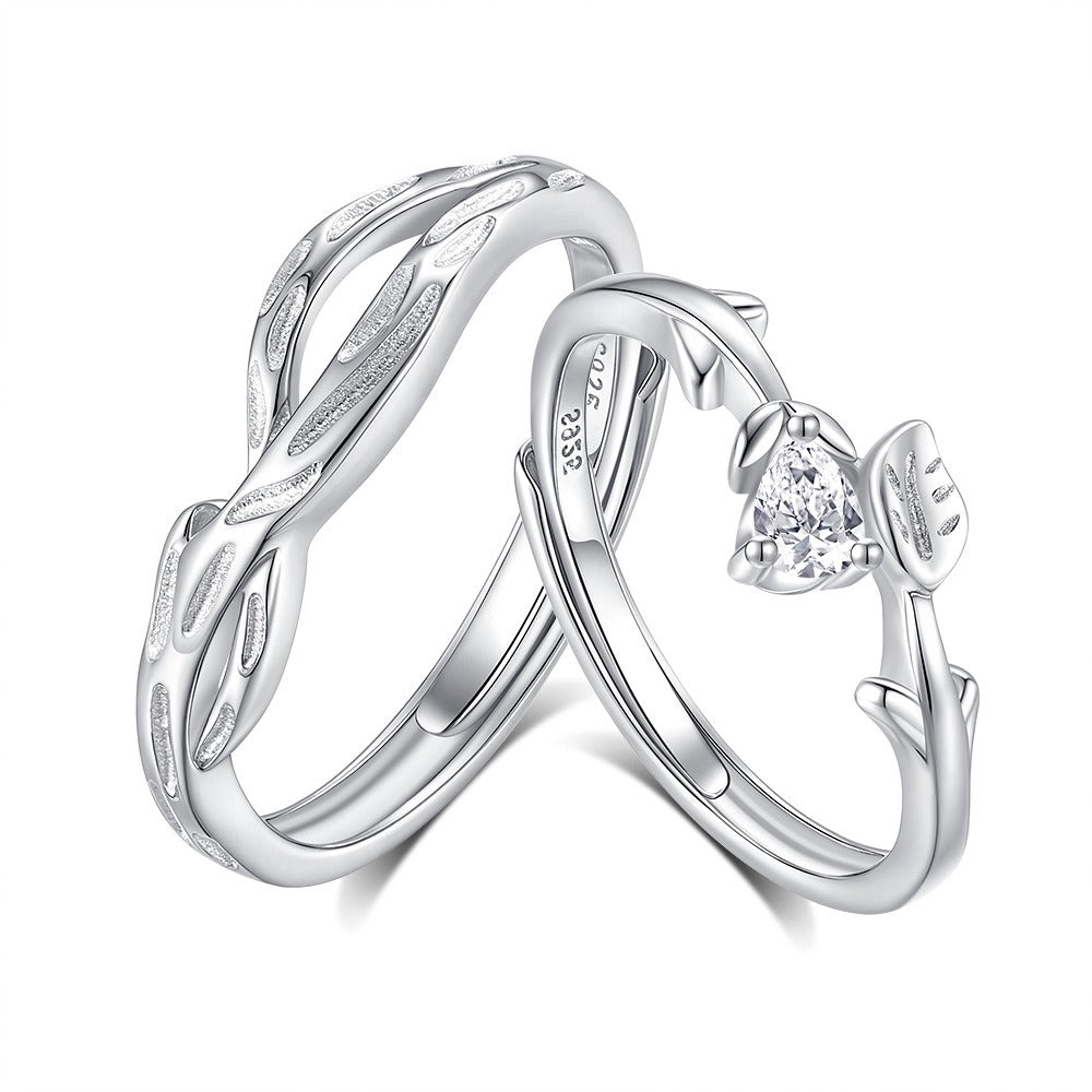 S925 Silver Love Couple Ring