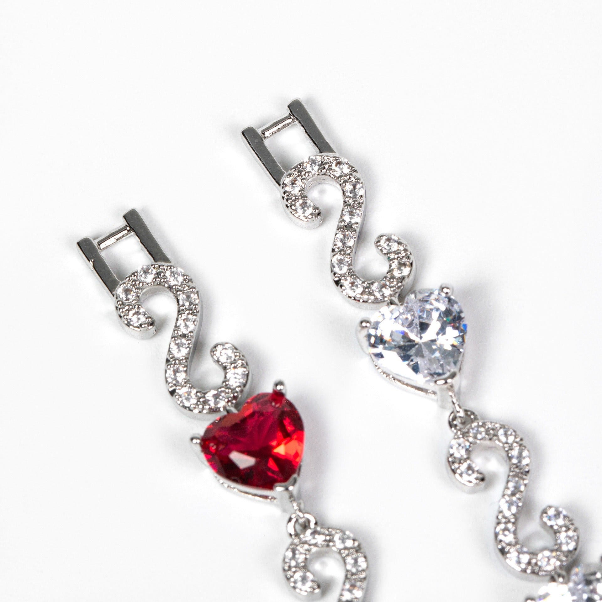 S925 Silver Number-Spliced Heart & Cubic Zirconia Bracelet