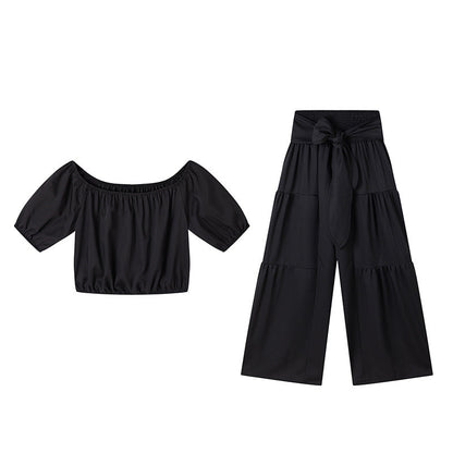 High-Waist Flared Pants & Top Two-Piece Set – 7 Colors, S–2XL