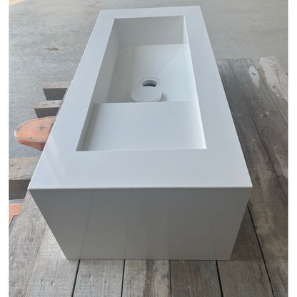 White Quartz Handcrafted Kitchen and Bathroom Sink - Engineered Stone Durability