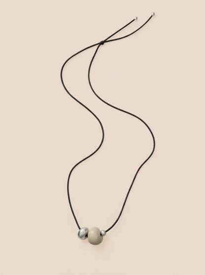 Ivory Nut Pendant Cord Necklace