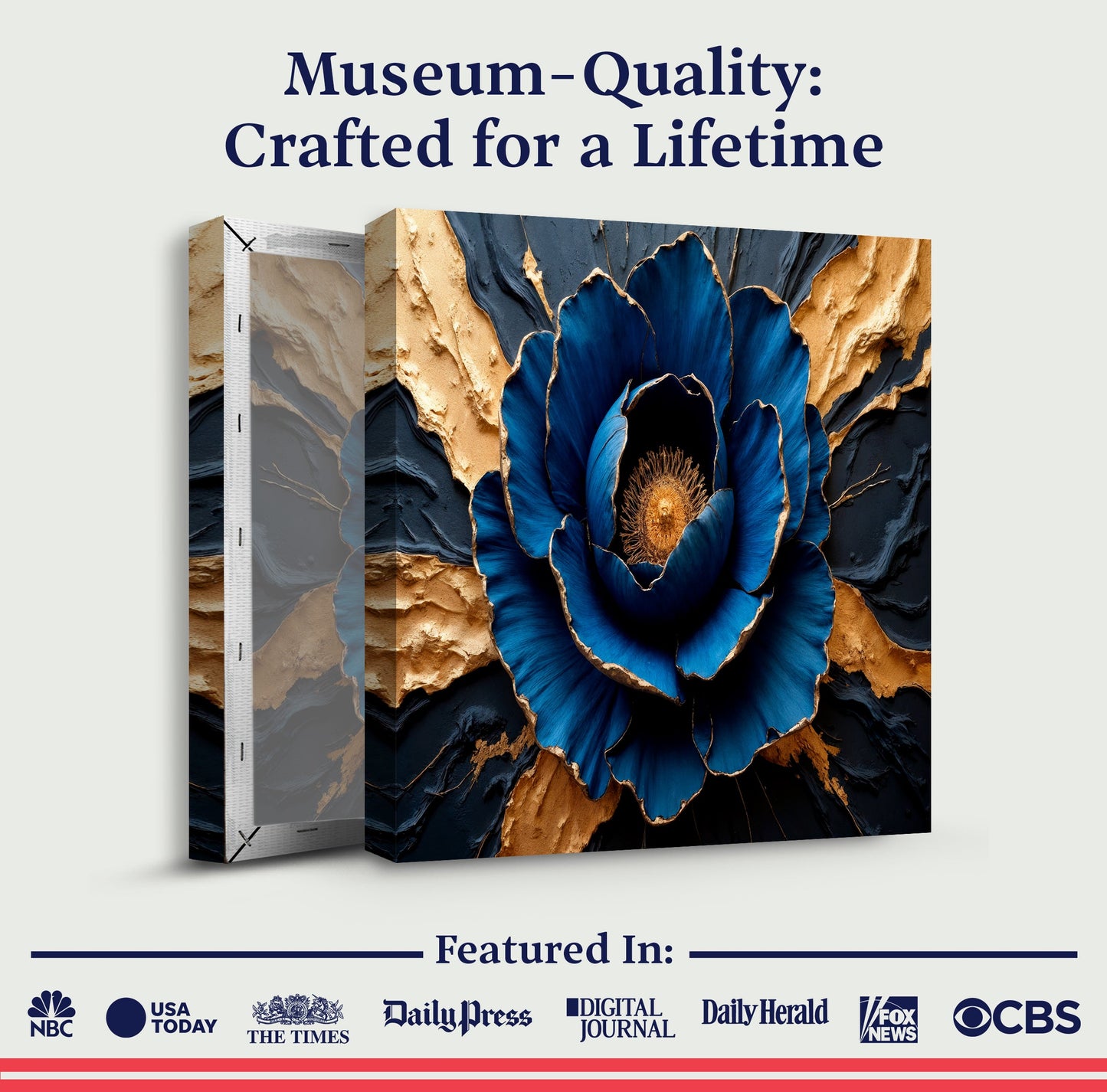 Sapphire Bloom Wall Art