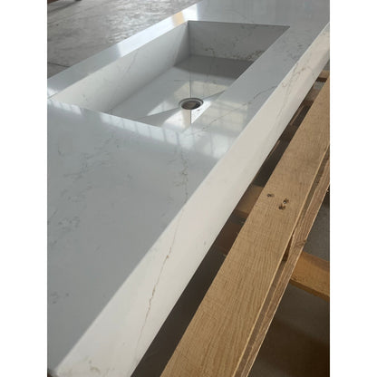 Handcrafted Silestone Quartz Sink - Polished Ethereal Glow Finish