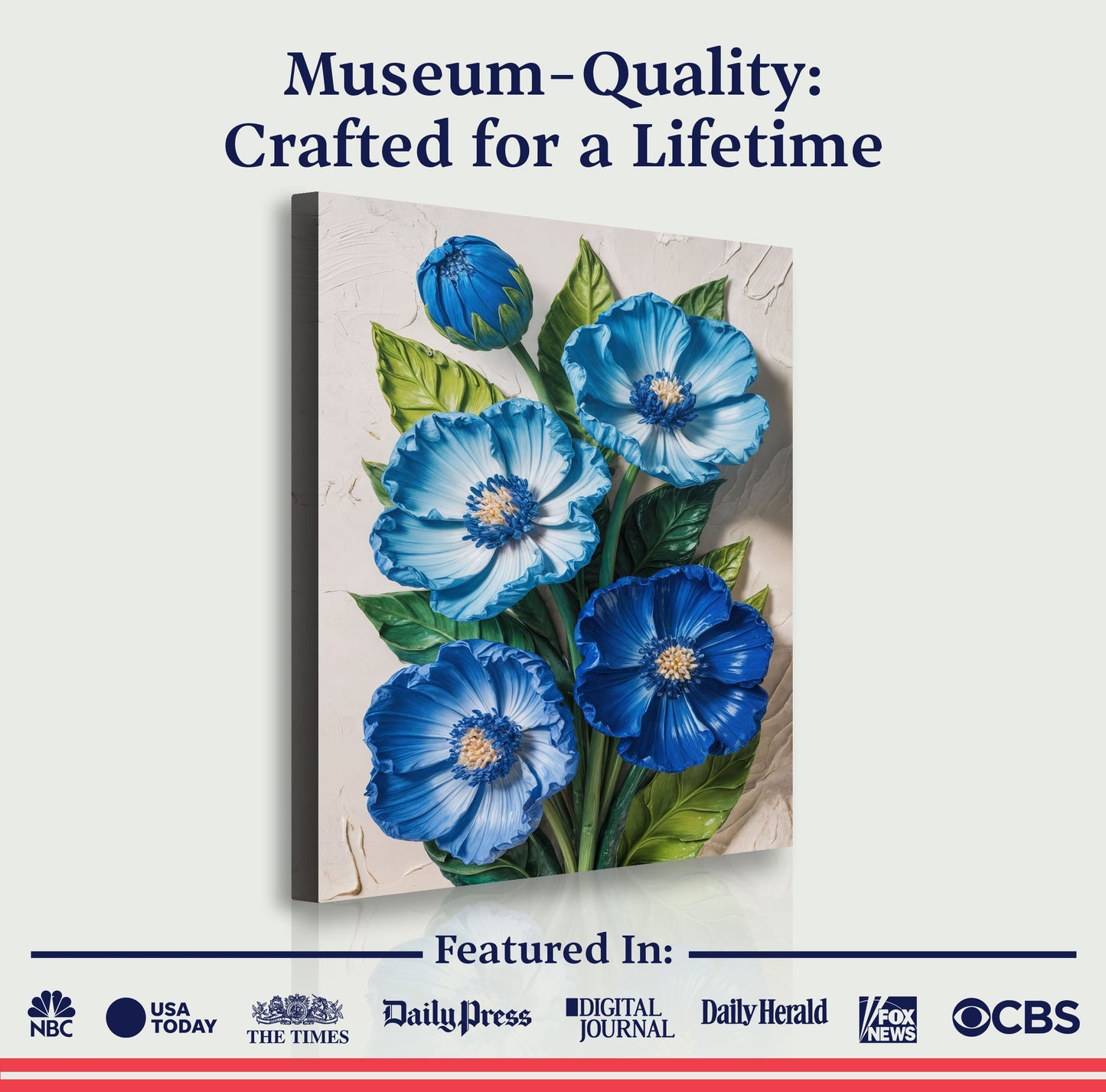 Blue Blossom Bouquet Wall Art