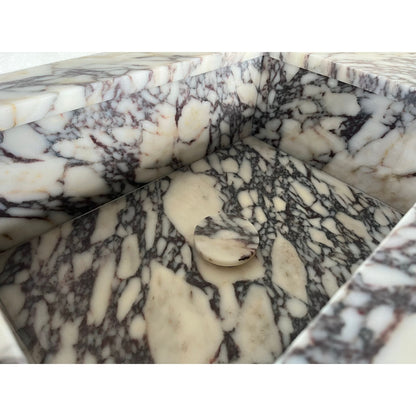 Calacatta Viola Marble Bathroom Vanity Sink Handcrafted Custom Contemporary Style
