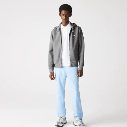 Lacoste Men's Hooded Cotton Blend Lettered Zip Sweatshirt