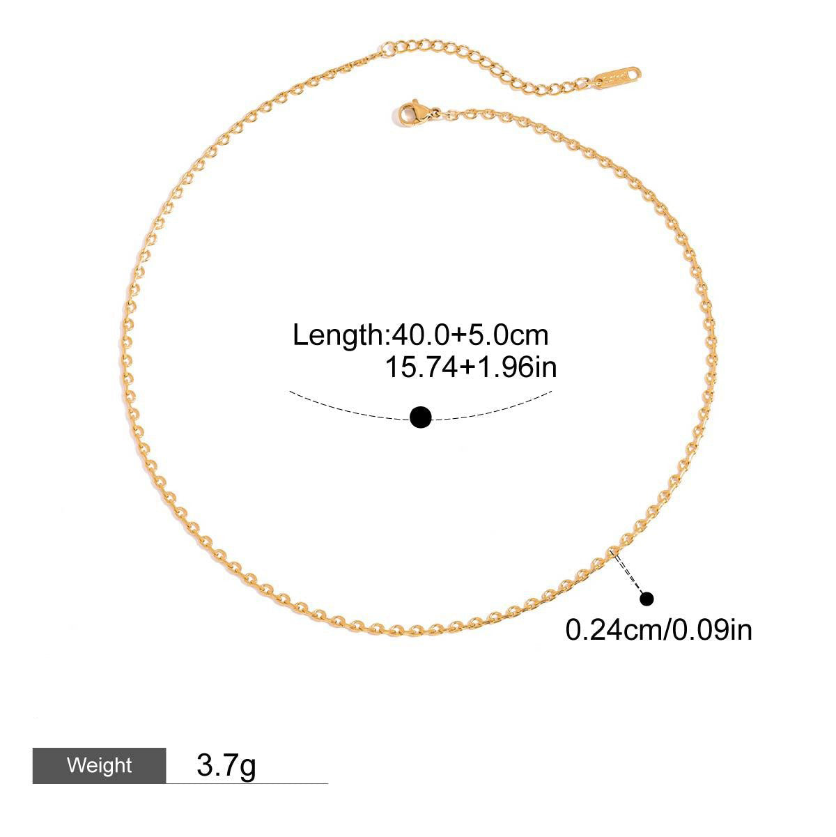 18K Gold Chain Design Exquisite Fashion Necklace