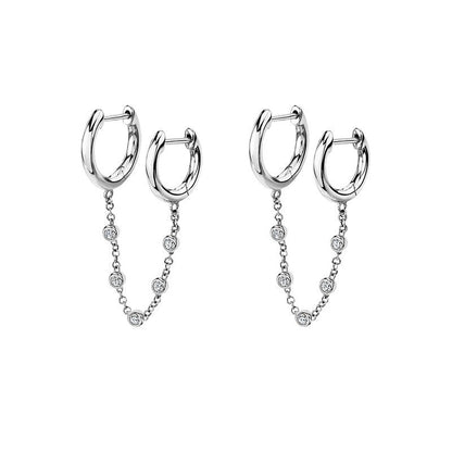 18K Gold Punk & Hip-Hop Style Light Luxury Earrings