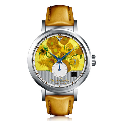 Van Gogh Small Seconds Hand Leather Strap Quartz Wrist Women's Watch