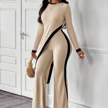 Women’s Asymmetrical Top and Pants Set