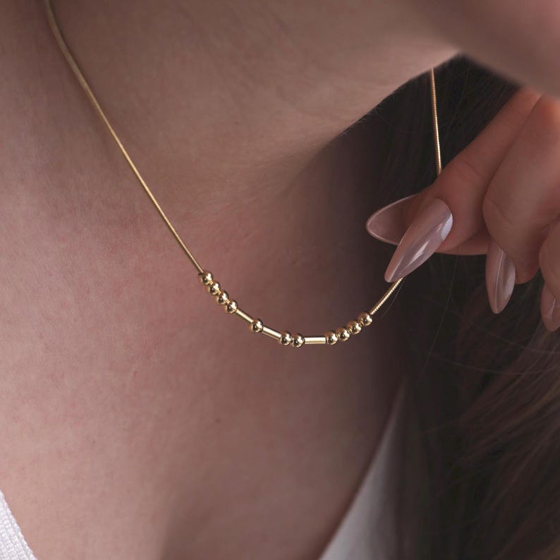 Customized Morse Code Name Necklace