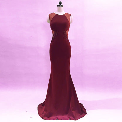 Evening Dress Women Cocktail Host Slim Fit Elegant Five Colors Party Dress Maxi Dress