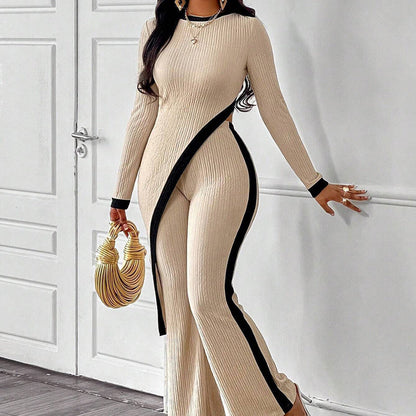 Women’s Asymmetrical Top and Pants Set