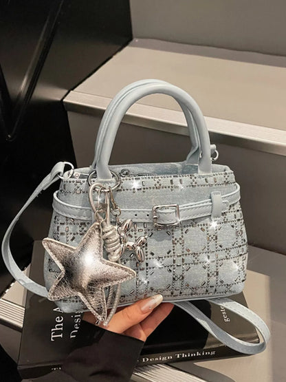 Texture Star Charm Crossbody Bag