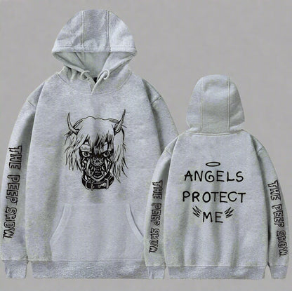 Angel and Devil Hoodie – Unisex Couple Graphic Pullover Sweatshirt