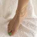 Beach Crystal Multi-layer Tassel Chain Foot Ornament
