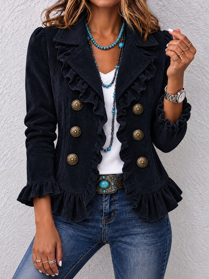 Women's Buttoned Long-Sleeve Cardigan Jacket
