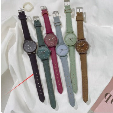 Retro Dial With Numeral Markings, Leather Strap And A Fresh Minimalist Style For Women