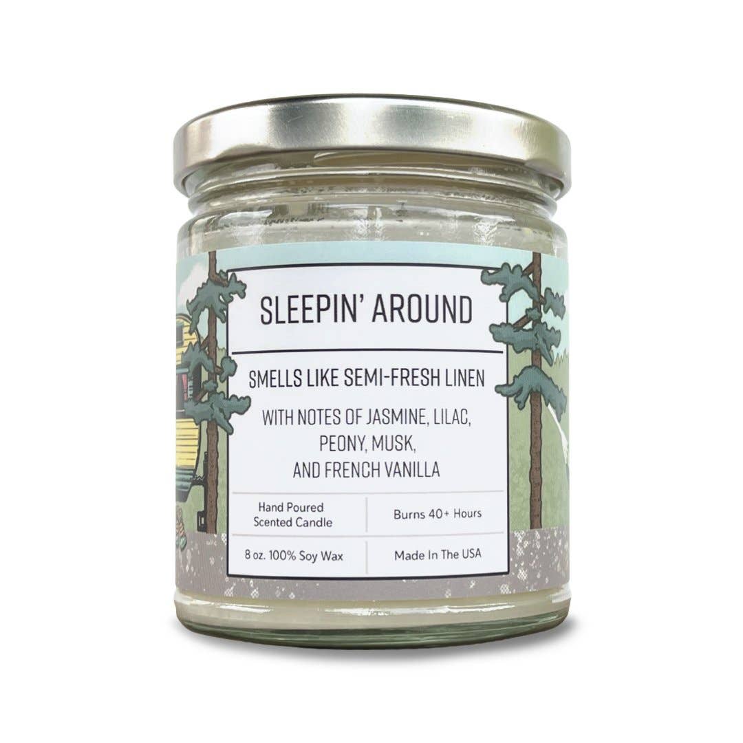 Sleepin Around Jasmine Lilac 8oz Soy Candle