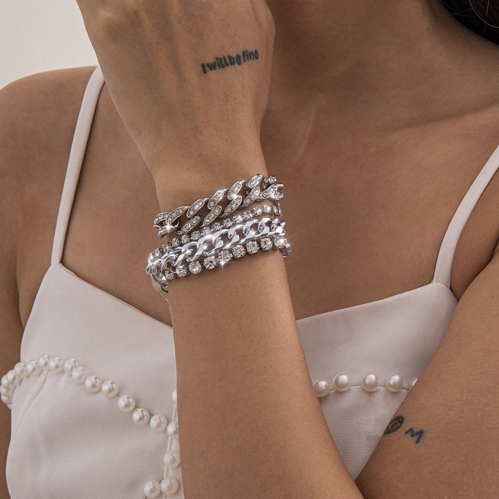 Vintage full diamond Cuban diamond bracelet