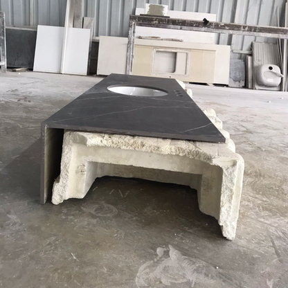 Pietra Grey Matte Porcelain Rectangular Sink - Contemporary Style