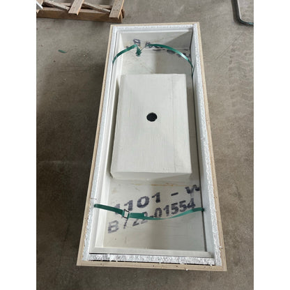 Pure White Quartz Kitchen Sink Handcrafted Engineered Stone Durable Bath Fixture