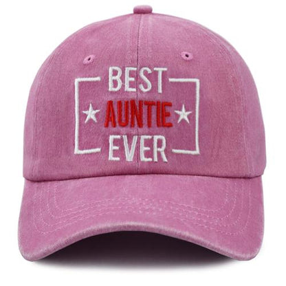 Best Auntle Ever Adjustable Wash Cotton Baseball Cap