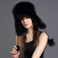 Women’s Korean Fox Fur Lei Feng Hat – Warm Winter Ear Protection Hat