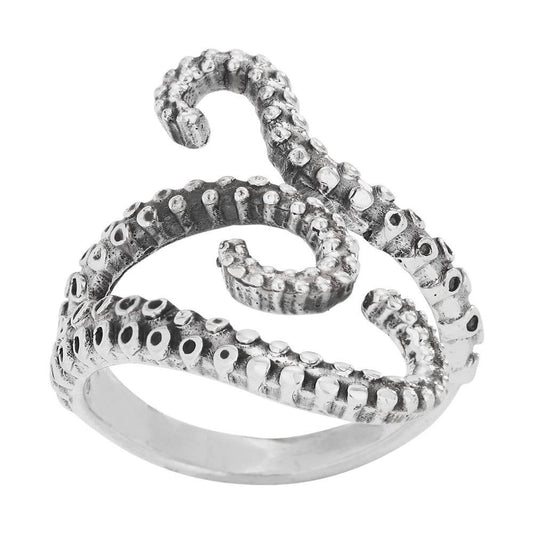 Tentacle Embrace Sterling Silver Ring