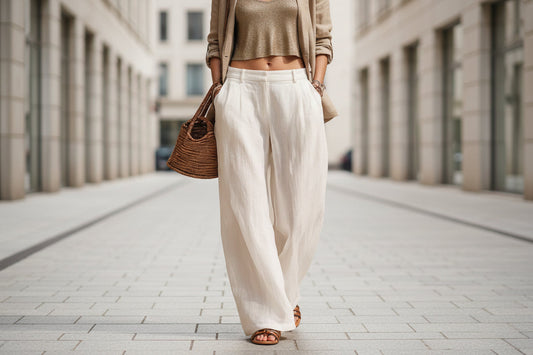 Women's Front-Button Cardigan Sleeveless Top & Long Pants Set