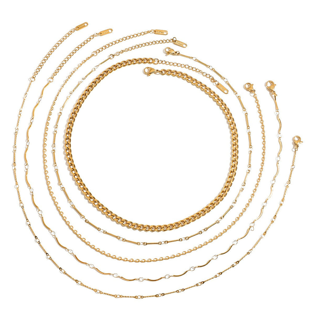 18K Gold Chain Design Exquisite Fashion Necklace