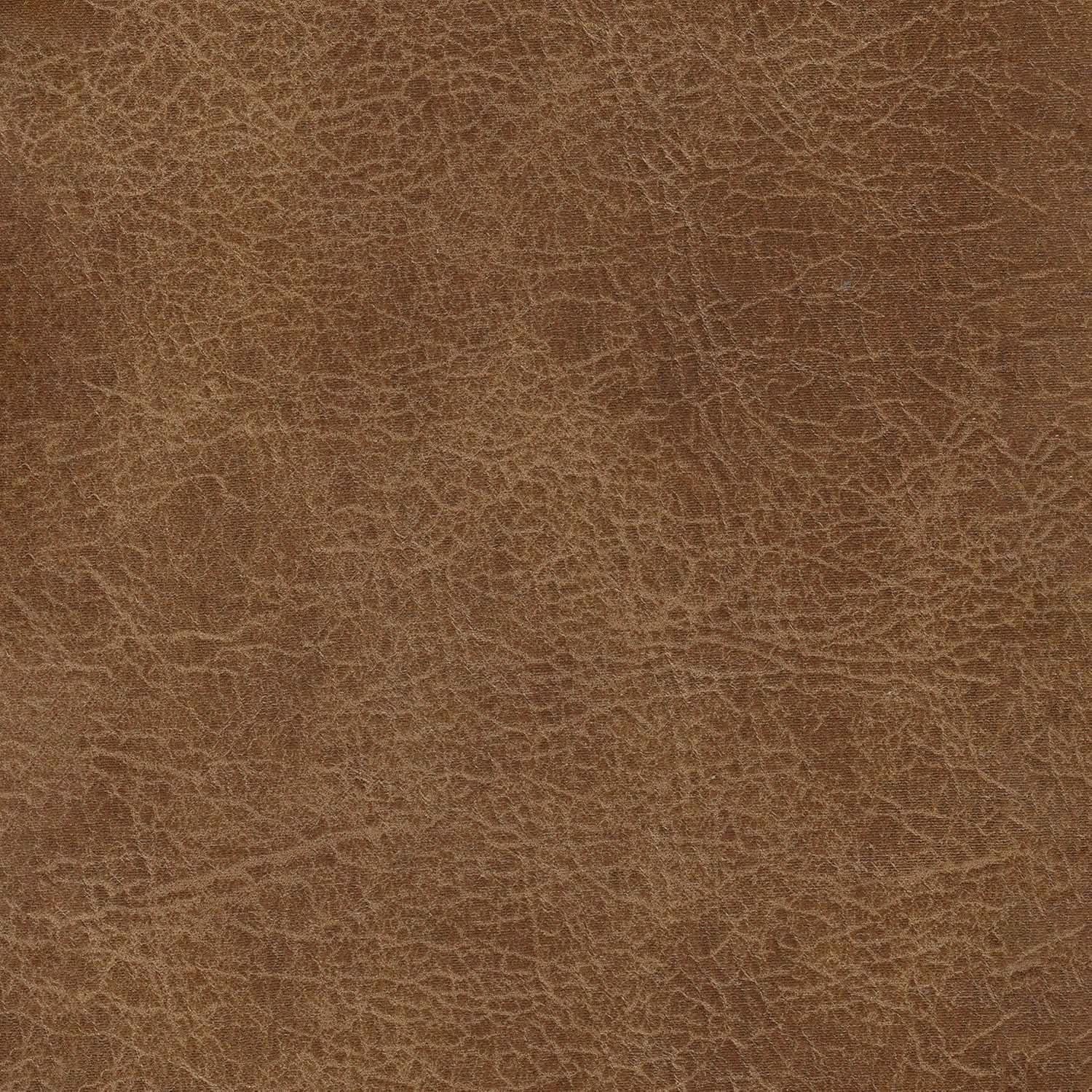Small Distressed Brown Faux Leather Storage Ottoman