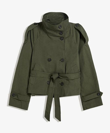Women’s Lace-Up Waist Trench Coat