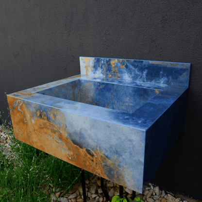 Ocean Blue Handcrafted Engineered Stone Sink - Italian Design