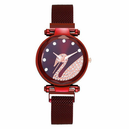 Starry Sky Womens Watch Lazy Little Swan Ladies Timepiece