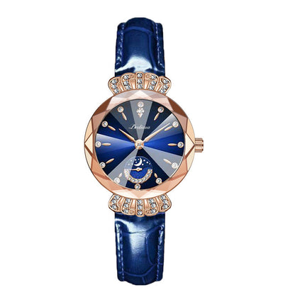 Womens Diamond-embellished Water-resistant Steel-band Casual Luxury Watch